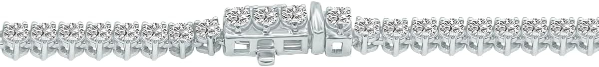 25 Carat TW Graded Lab-Grown Diamond Tennis Necklace in 14K White Gold - Size: Image 3