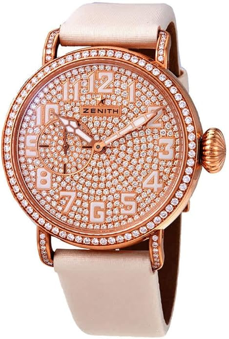 Zenith Pilot 18kt Rose Gold Automatic Diamond Dial Women's Watch 22.1931.681/79.C732, Modern