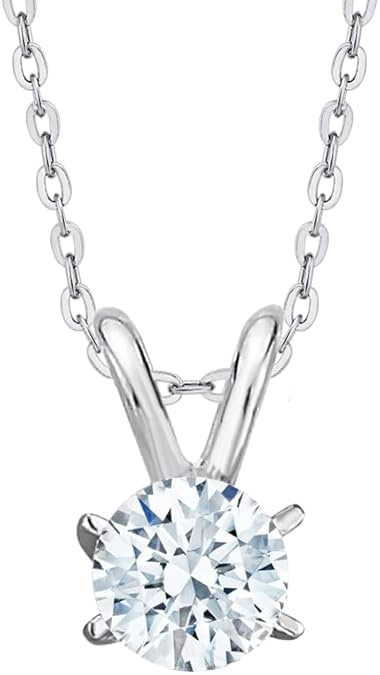 KATARINA GIA Certified 4.25 ct. Round Brilliant Cut Diamond Solitaire Pendant Necklace in 14K Gold (H-Color, I3-Clarity) Image 2