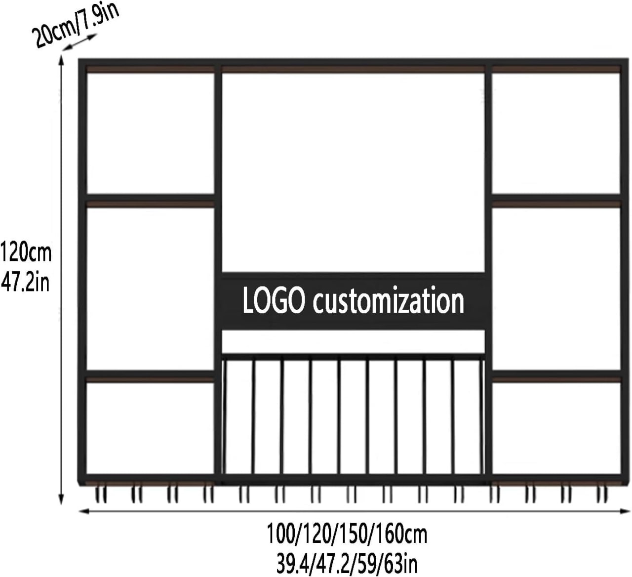 Modern 3-Tier Wall Mounted Metal Wine Rack with LED Lights, Large Capacity Iron Wine Shelf & Glass Holder, Stylish Multifunctional Bar Display for Home & Kitchen Image 4