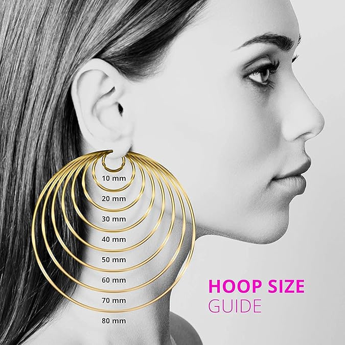 18k Solid Yellow Gold Puffed Oval Hoop Earrings 27.9x19.1mm Wide 11.4mm Thick-Hoop Earring for Women Image 4