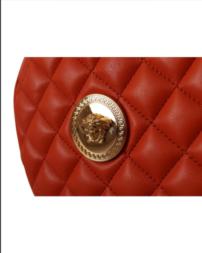 Versace Nappa Leather Round Crossbody Bag with Medusa Logo Image 4