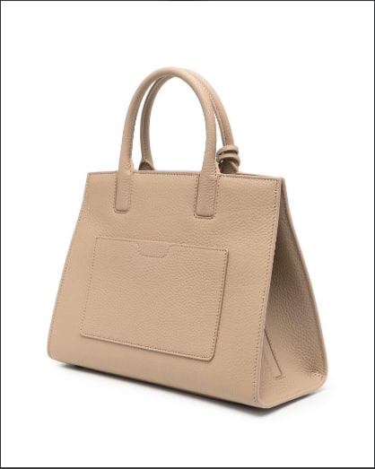 Burberry Grained Leather Magnetic Handbag with Logo Plaque Image 2