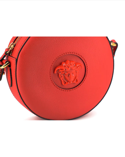 Versace Calf Leather Round Disc Shoulder Bag Image 3
