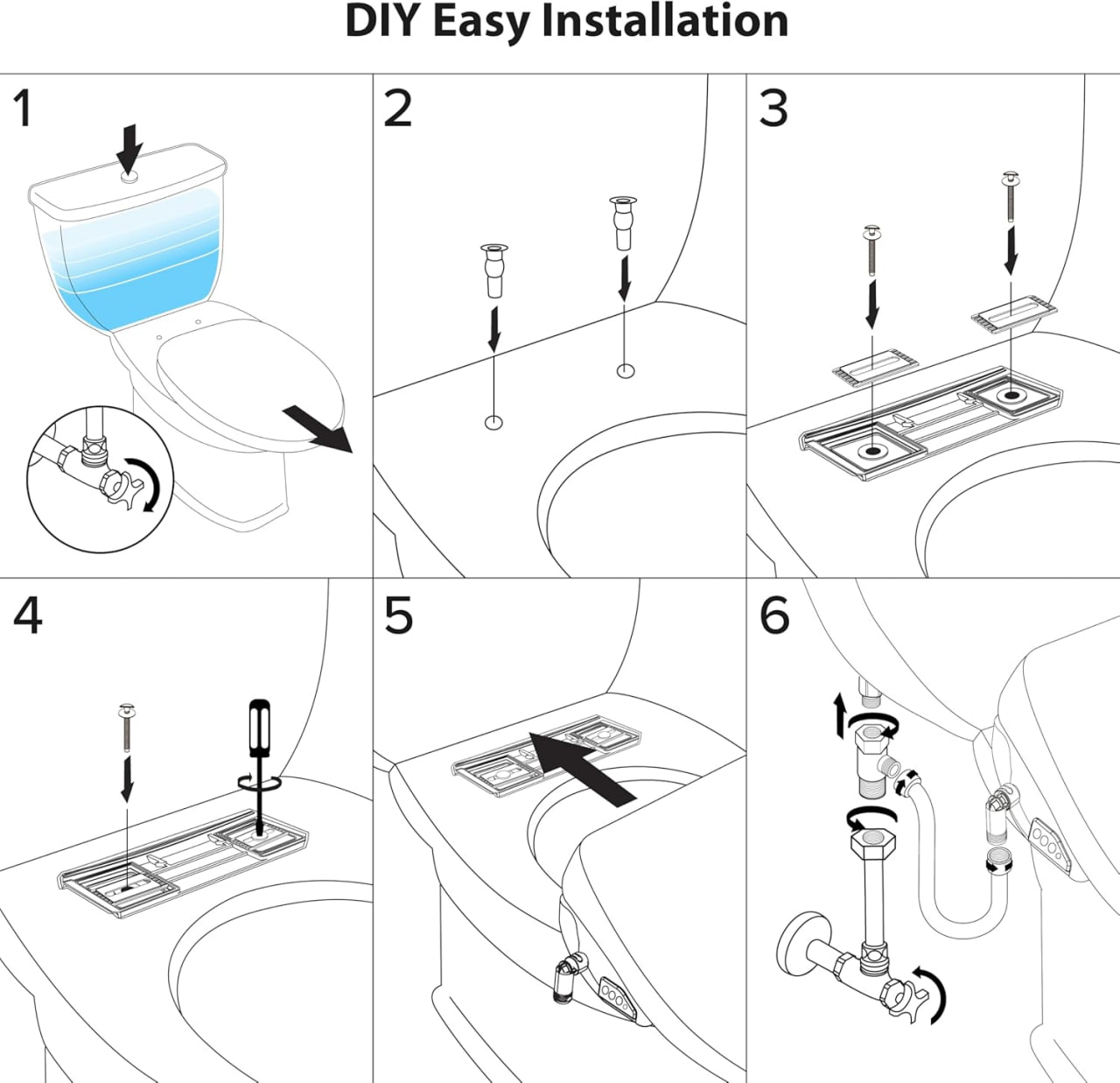 SmartBidet SB-1200RR Electric Bidet Toilet Seat for Round Toilets with Remote Control, Premium Unlimited Hot Water, and Night Light Image 4