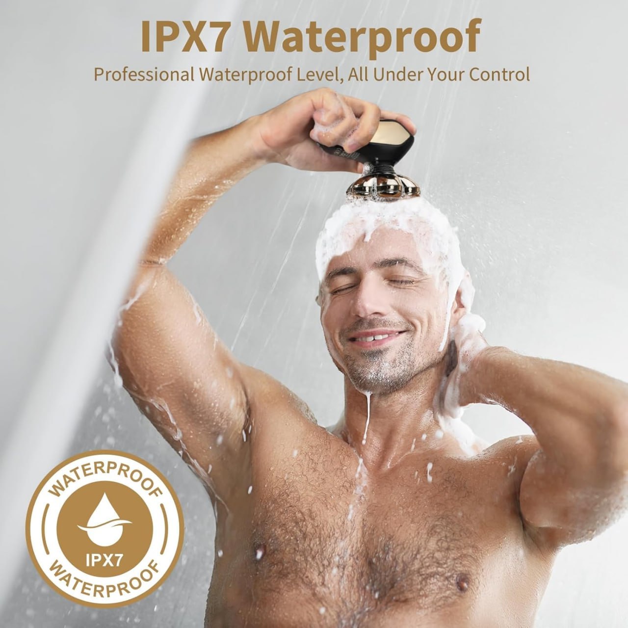 Bald Men's Head Shaver: 5 in 1 Electric Shaver - IPX7 Waterproof Shaving Grooming Kit for Bald Heads - Turbo Speed ​​and Precision Blades Image 4